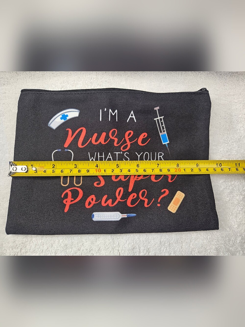 Sarcastic Nurse Gift Set Bag Keychain Badge Reel: RN CNA Birthday Care Package - Picture 7 of 7